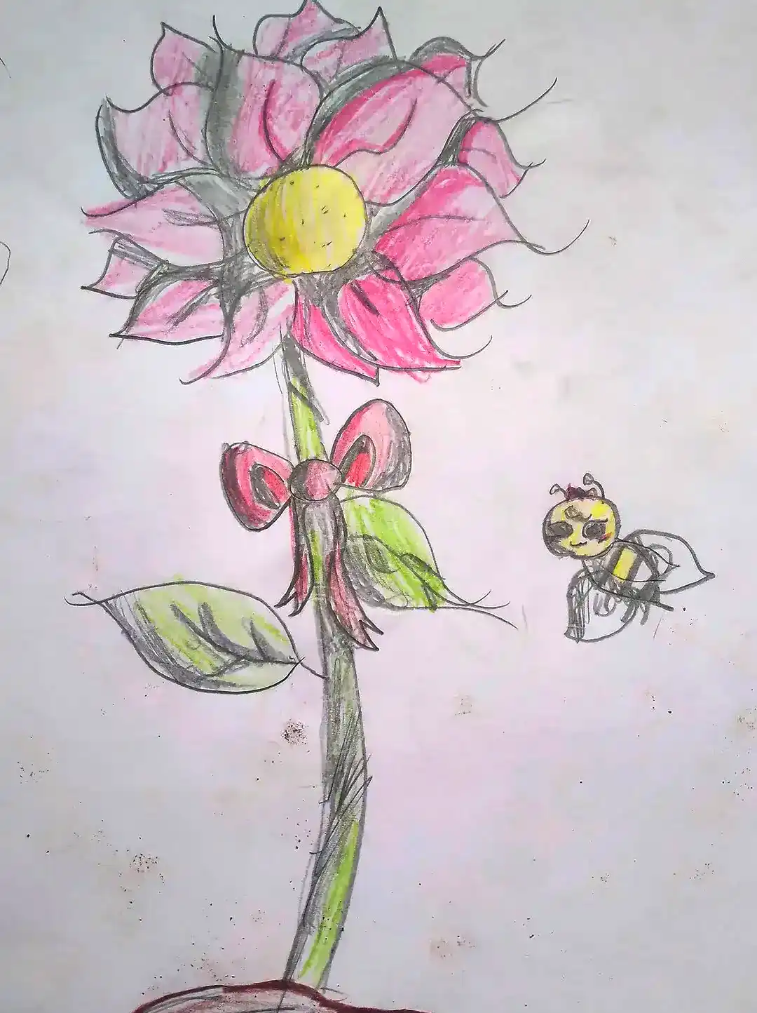 Imagen de pintura o dibujo realizado por talleristas en vacacional del Comité Los Ceibos, en Guayaquil, Ecuador
